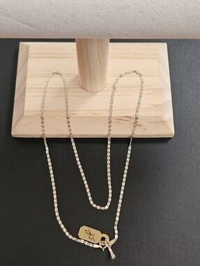 14k Gold Tri Color Necklace 20 Inch